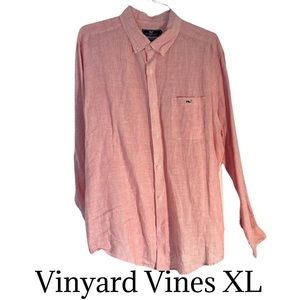 Ⓜ️ Vineyard Vines Linen Button Down Shirt‎ Mens XL - Excellent Condition💓